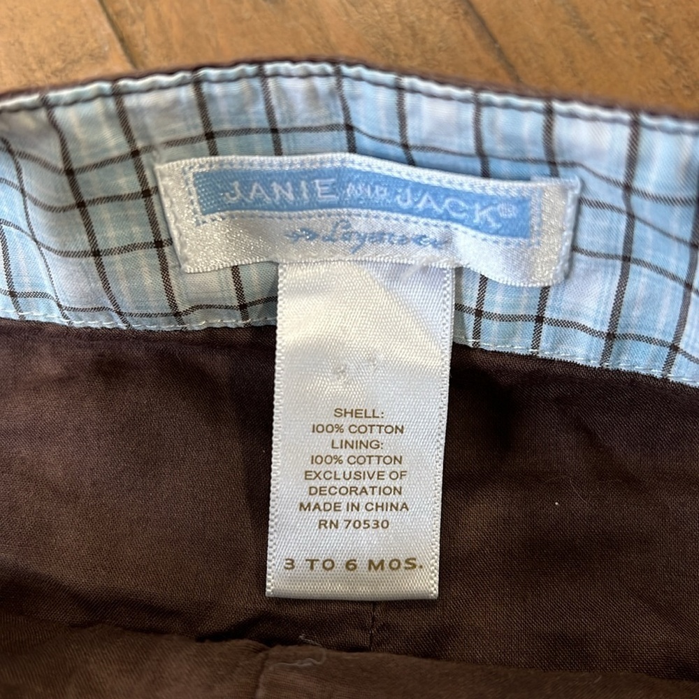 Janie and jack brown corduroy train overalls - Picture 4 of 5